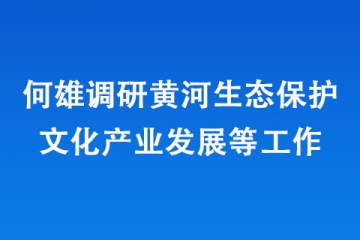 何雄調(diào)研黃河生態(tài)保護(hù)文化產(chǎn)業(yè)發(fā)展等工作